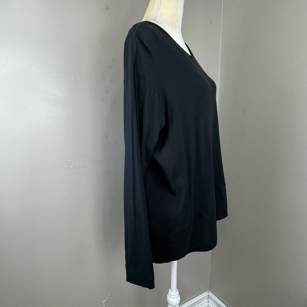 Tahari Women Black Long Sleeve top Size L - Picture 4 of 11